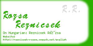 rozsa reznicsek business card